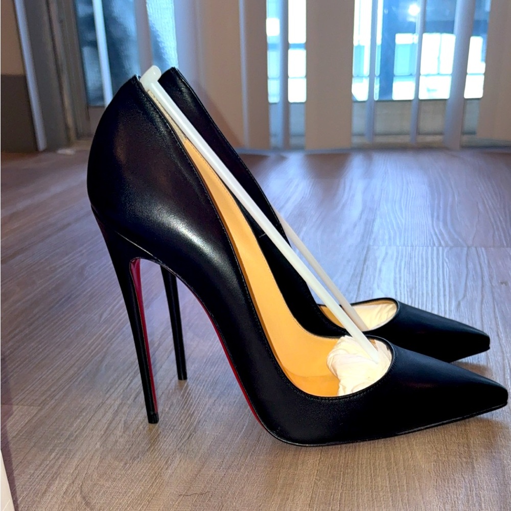 So Kate Christian Louboutin heels. Black leather NEVER WORN